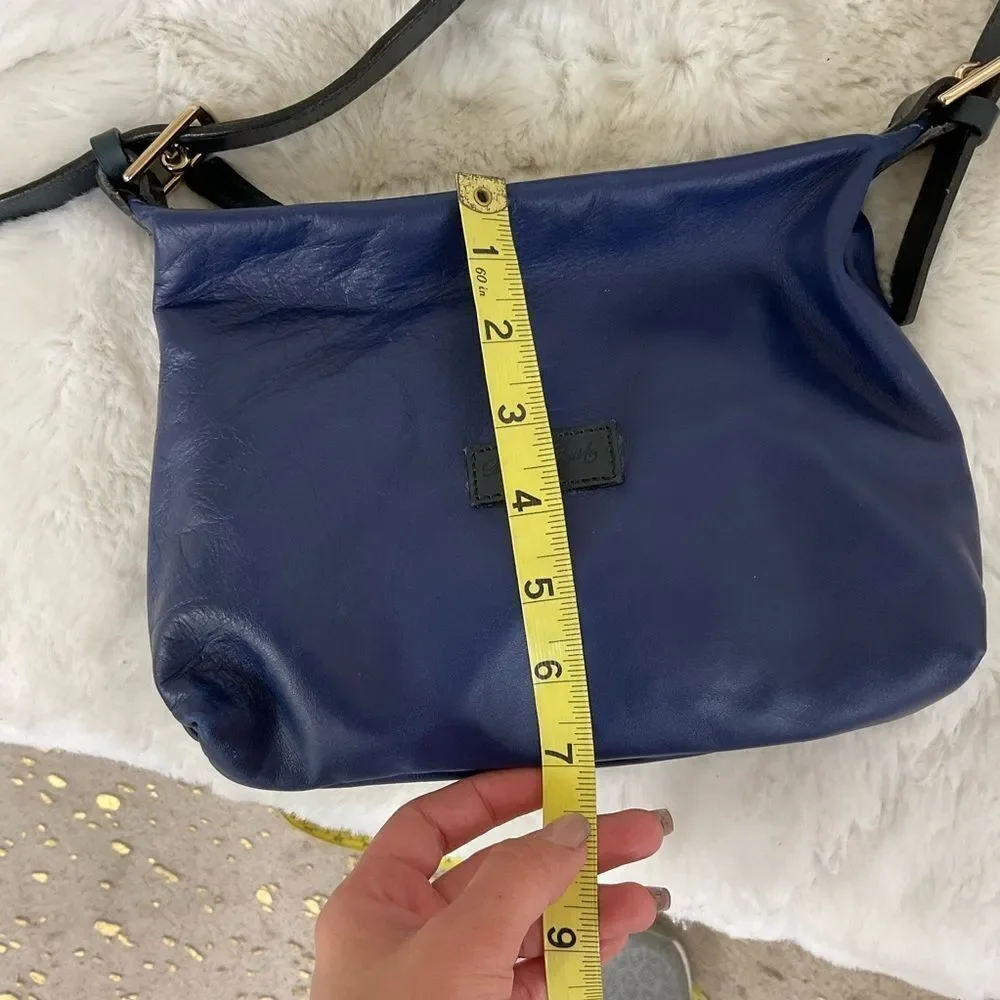Dooney and Bourke Y2K Navy Blue Small Leather Shoulder Bag Purse